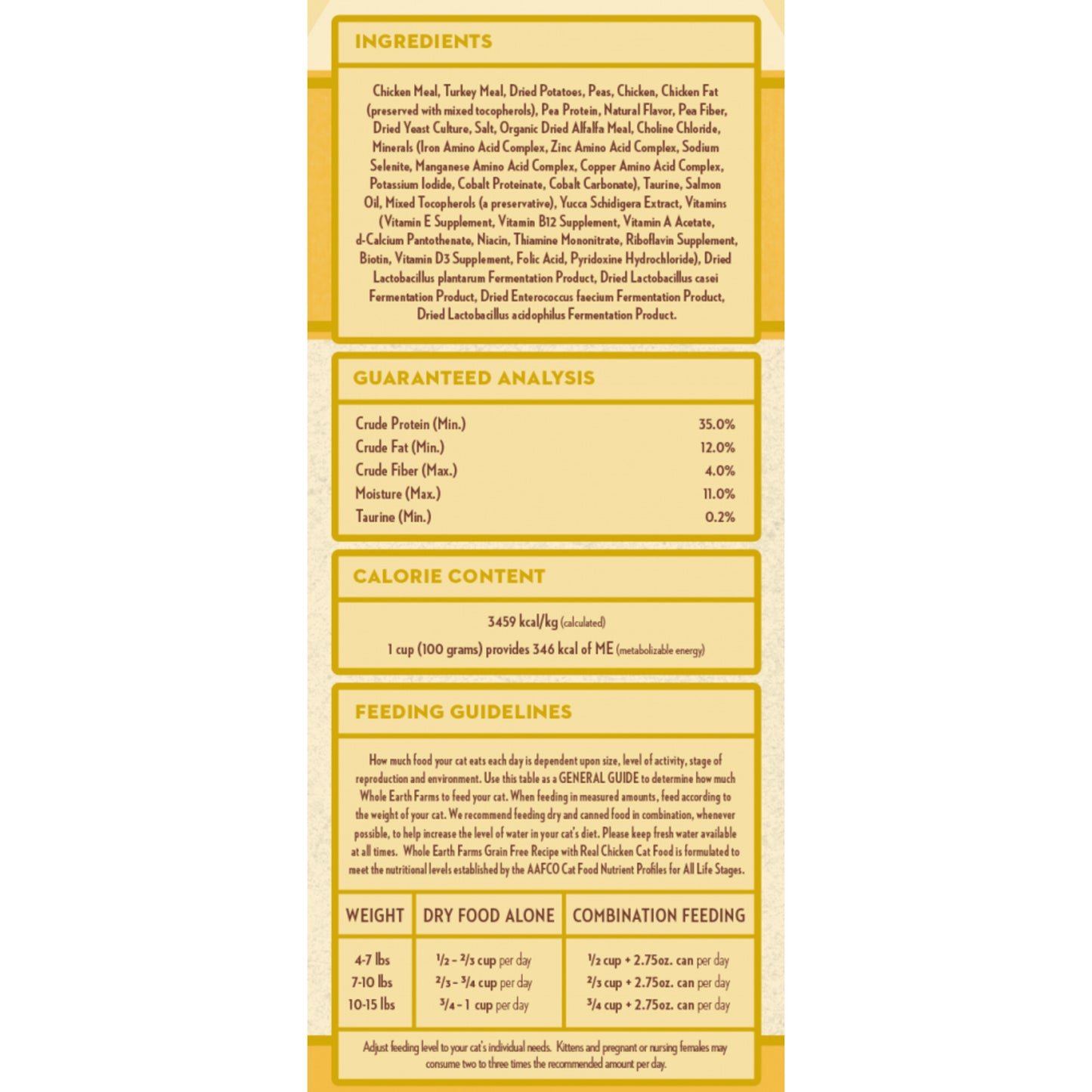 Whole Earth Farms Grain Free Real Chicken Recipe Dry Cat Food