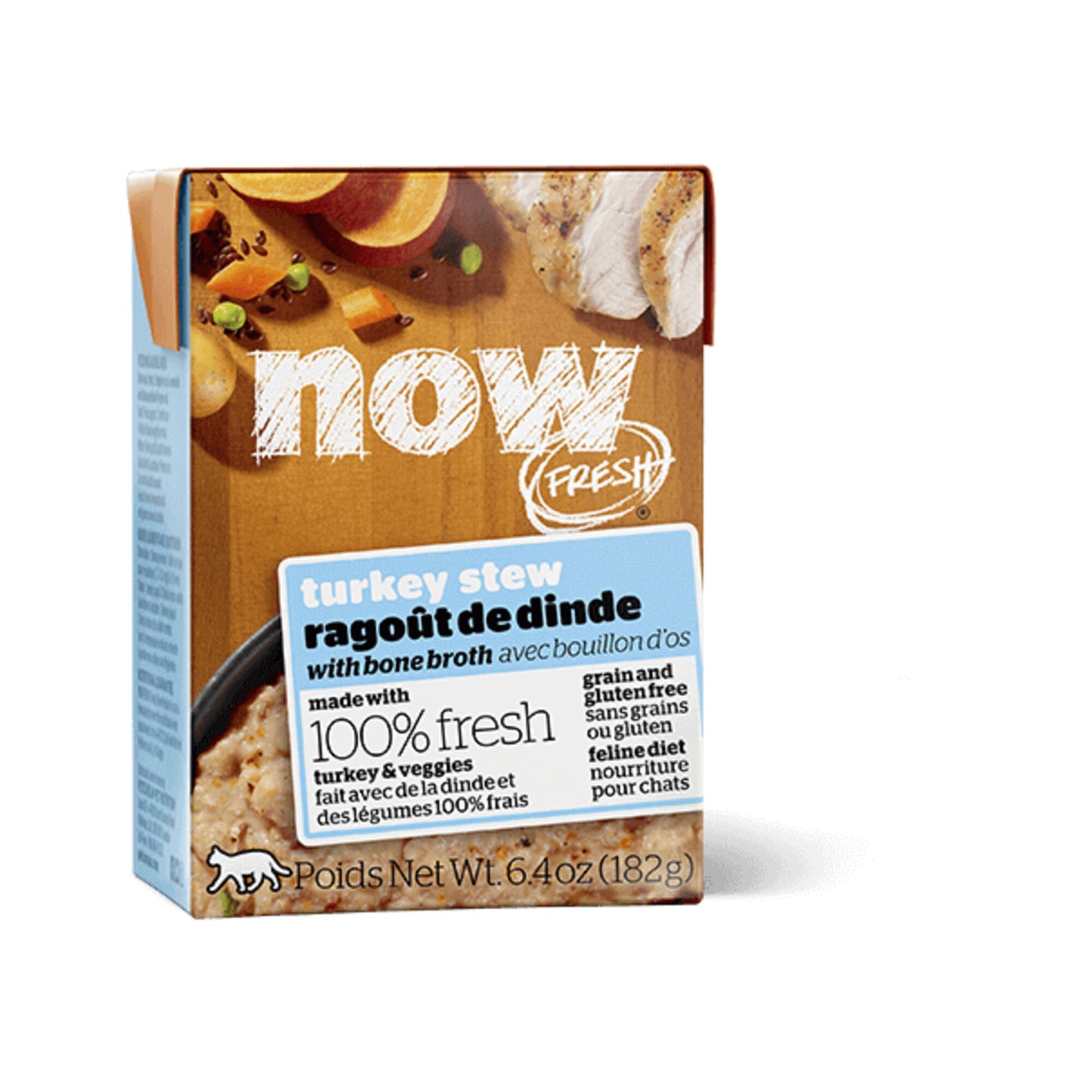 Petcurean Now! Fresh Grain Free Turkey Stew with Bone Broth Wet Cat Food