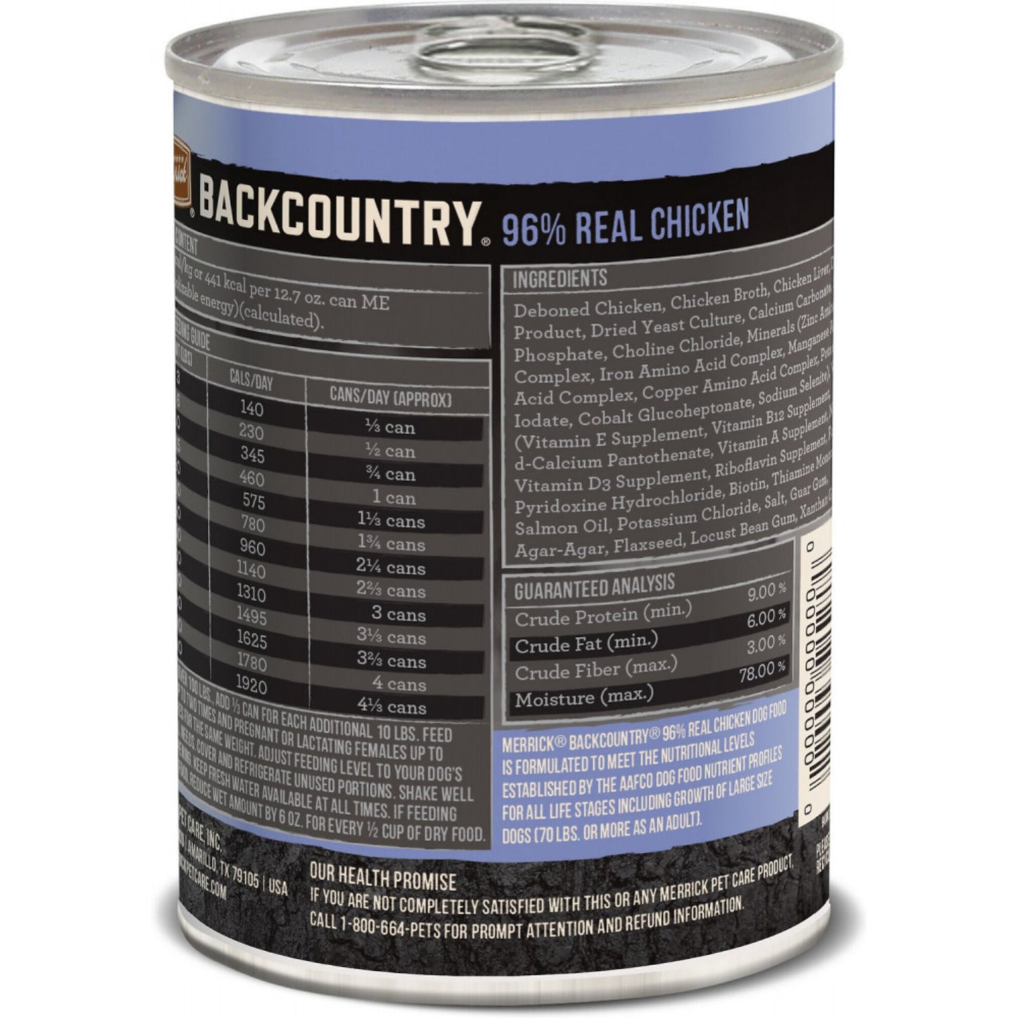 Merrick Backcountry Grain Free Backcountry 96% Chicken Recipe Canned Dog Food