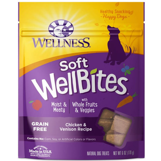Wellness Natural Grain Free Wellbites Soft Chicken and Venison Recipe Dog Treats