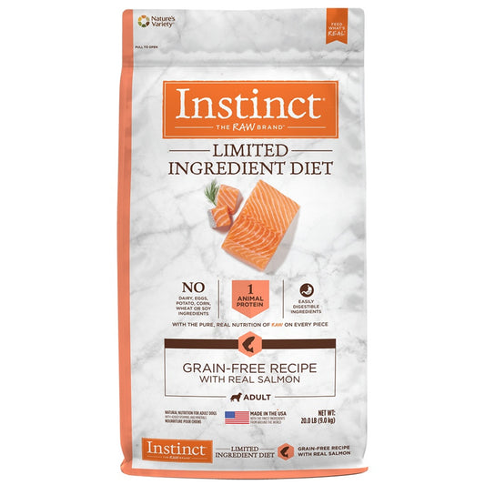 Instinct Limited Ingredient Adult Diet Grain Free Real Salmon Recipe Natural Dry Dog Food