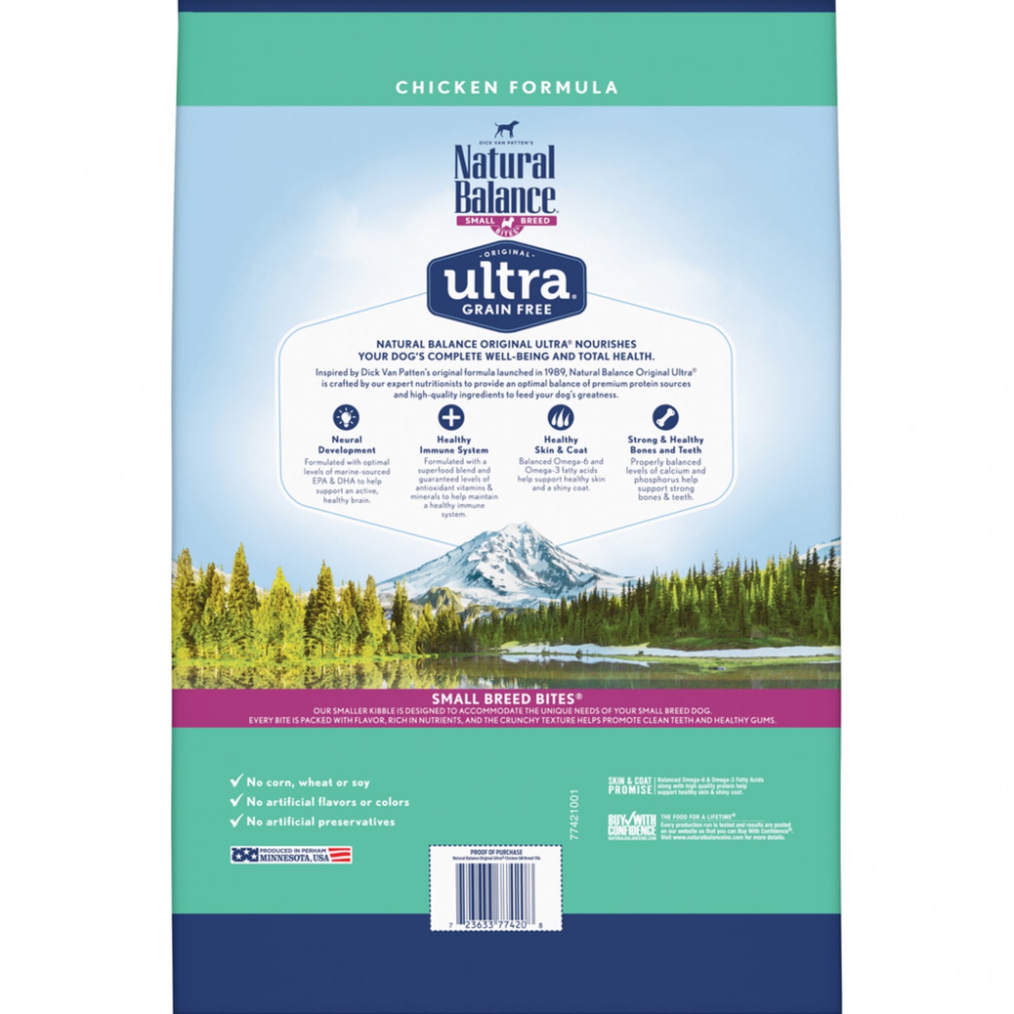 Natural Balance Original Ultra Grain Free Small Breed Bites Chicken Recipe Dry Dog Food