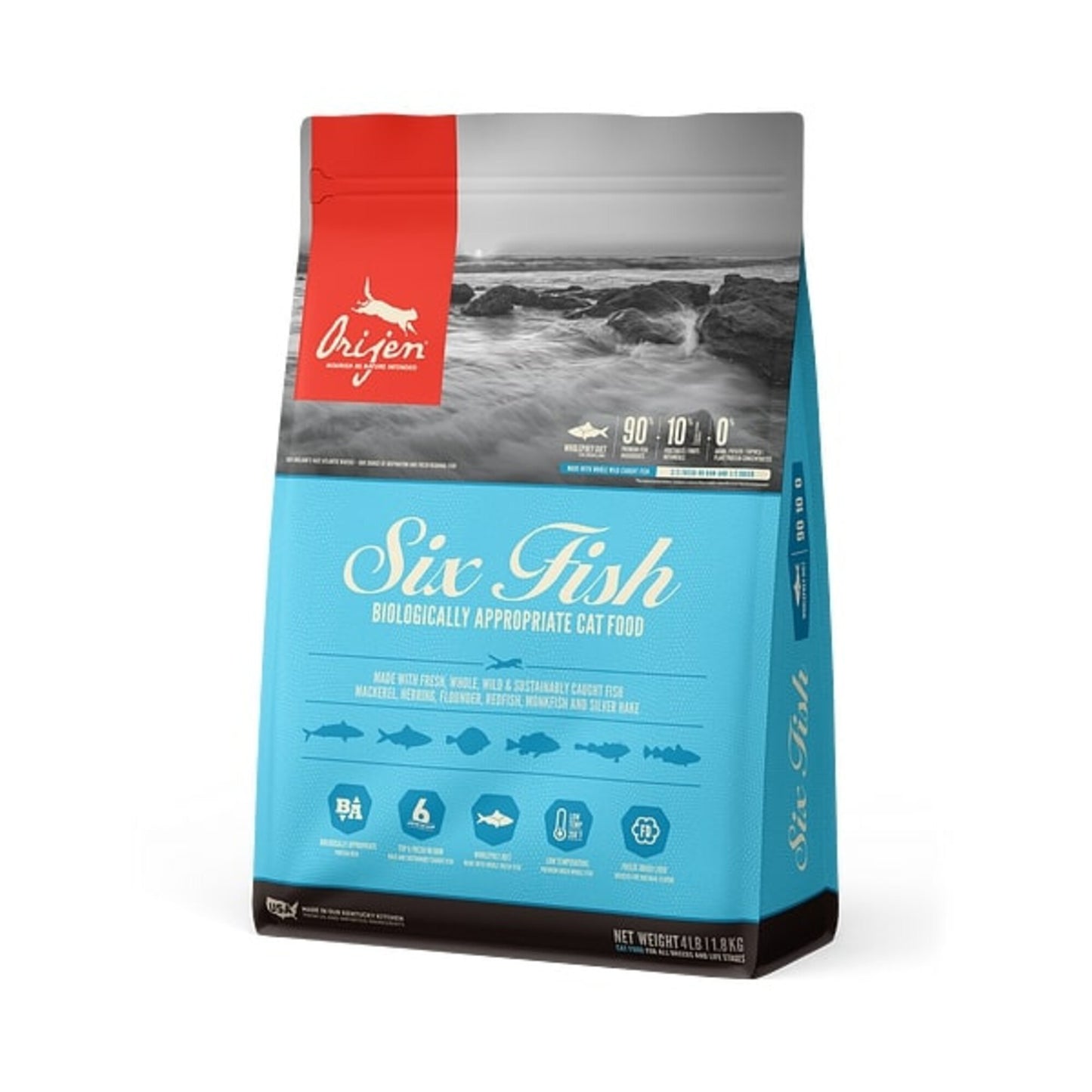 ORIJEN Grain Free Six Fish Dry Cat Food
