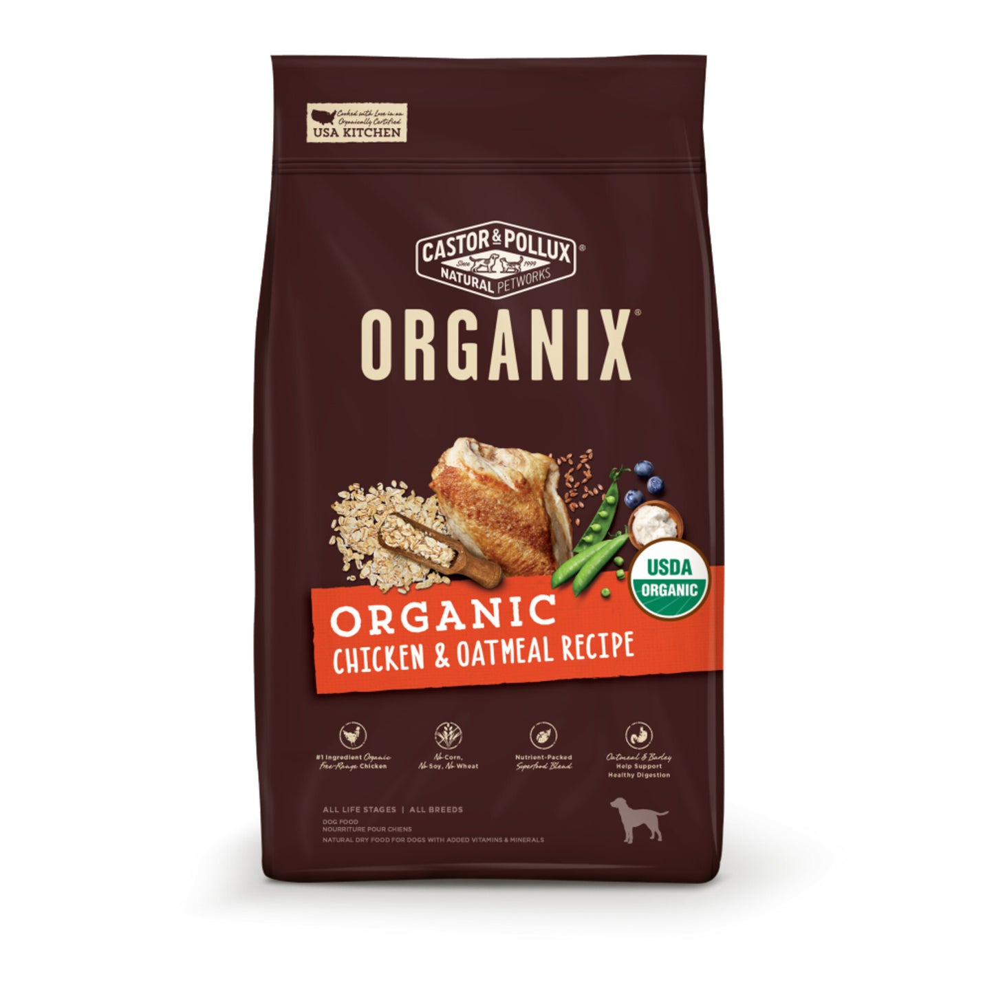 Castor and Pollux Organix Organic Chicken and Oatmeal Dry Dog Food