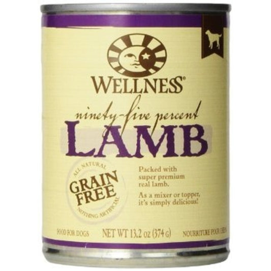 Wellness Natural Grain Free 95%  Lamb Recipe Adult Wet Canned Dog Food