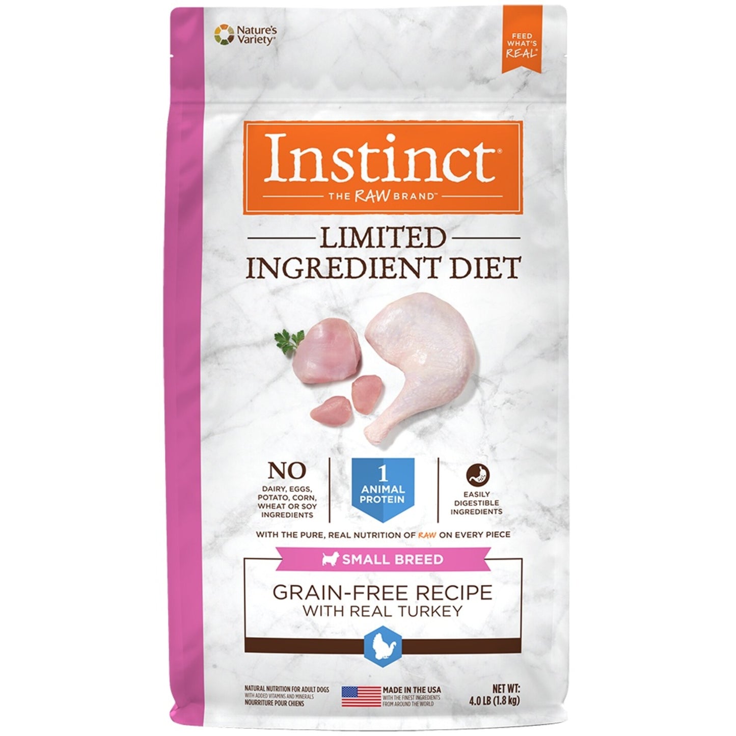 Instinct Limited Ingredient Diet Small Breed Adult Grain Free Real Turkey Recipe Natural Dry Dog Food