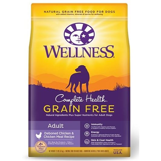 Wellness Complete Health Natural Adult Grain Free Deboned Chicken and Chicken Meal Recipe Dry Dog Food