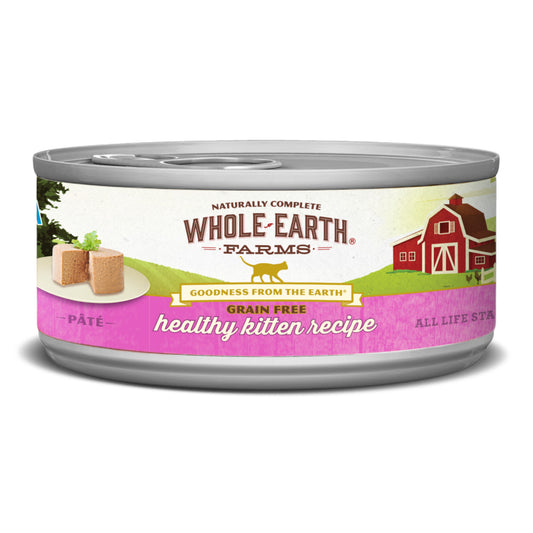 Whole Earth Farms Grain Free Real Healthy Kitten Pate Canned Cat Food