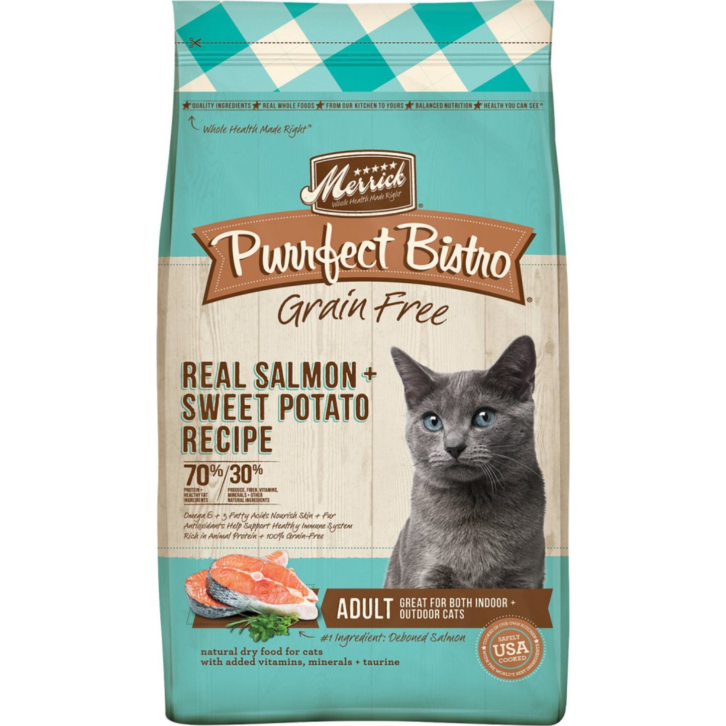 Merrick Purrfect Bistro Grain Free Real Salmon & Sweet Potato Recipe Dry Cat Food