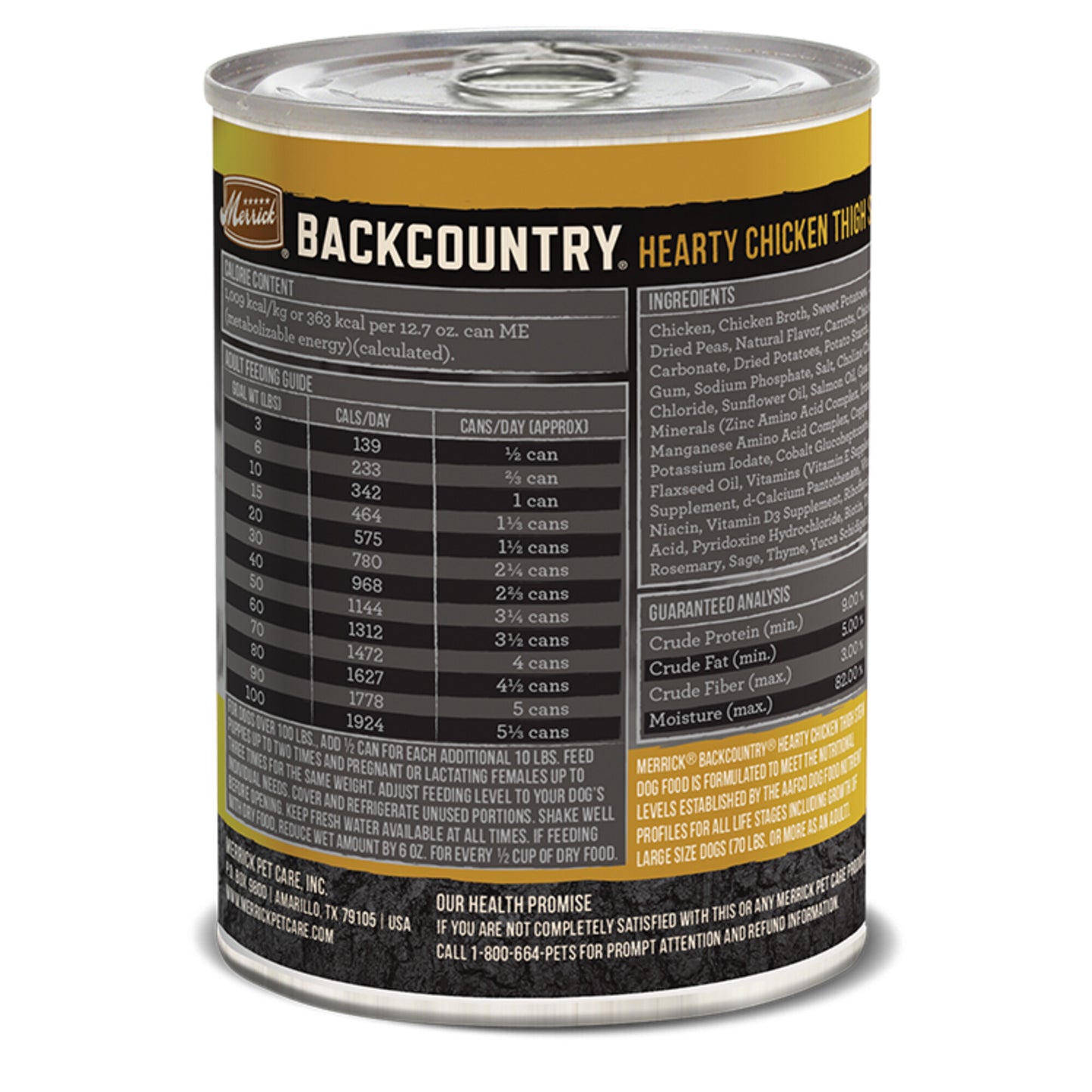 Merrick Backcountry Grain Free Hearty Chicken Thigh Stew Canned Dog Food