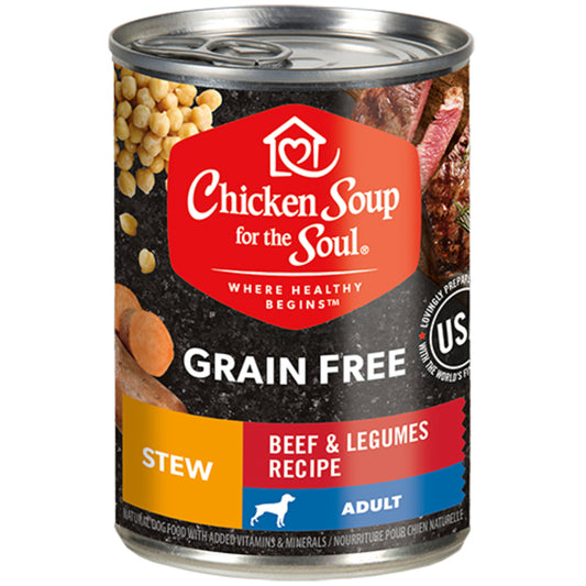 Chicken Soup For The Soul Grain Free Beef and Legume Stew Canned Dog Food