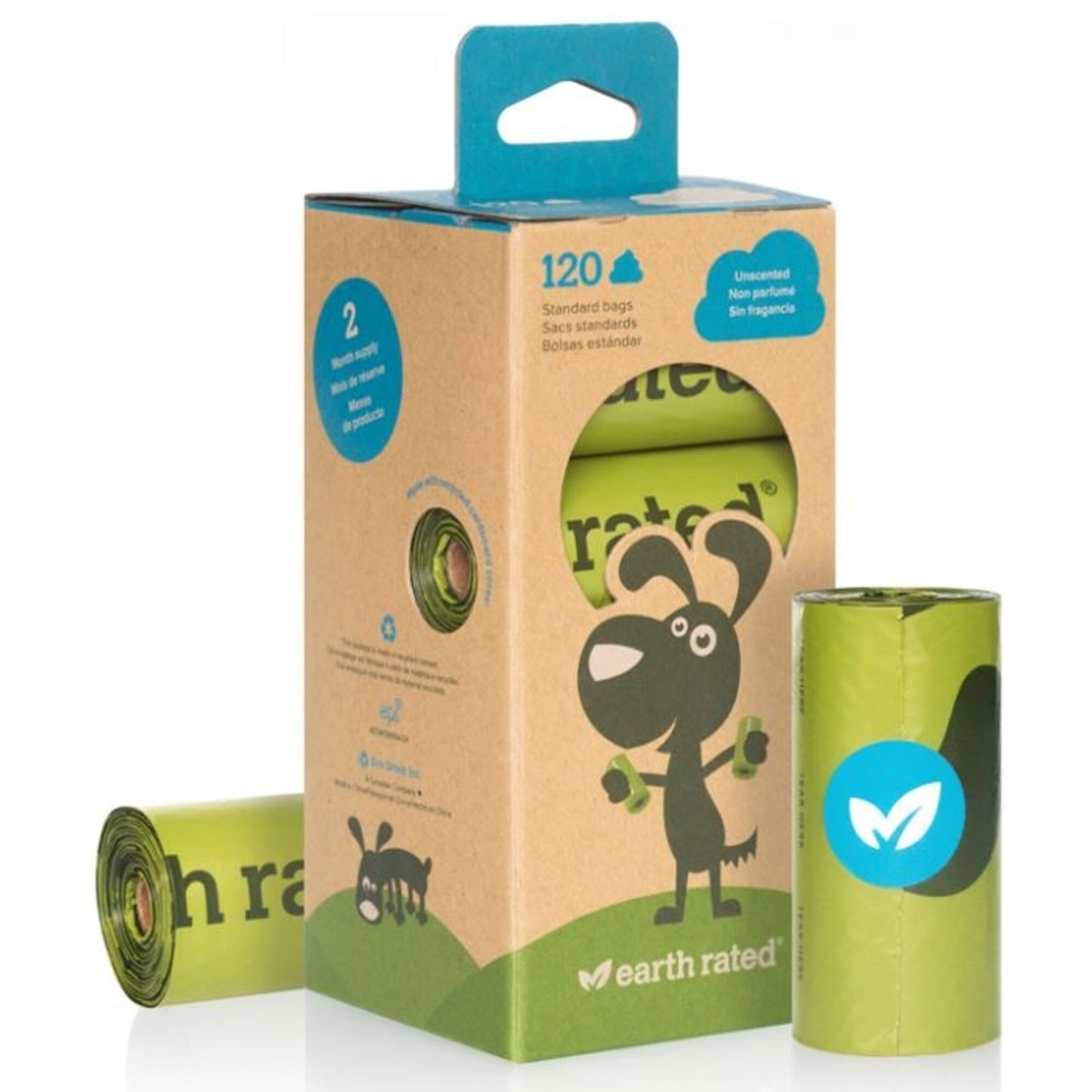 Earth Rated Refill Rolls Unscented Waste Bags - 120 Count