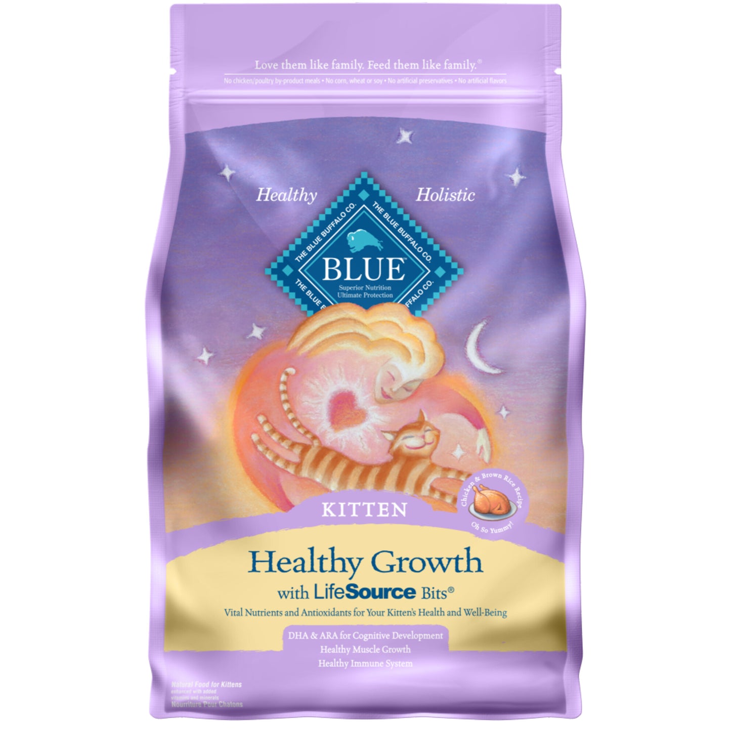 Blue Buffalo Healthy Growth Natural Chicken & Brown Rice Kitten Dry Cat Food