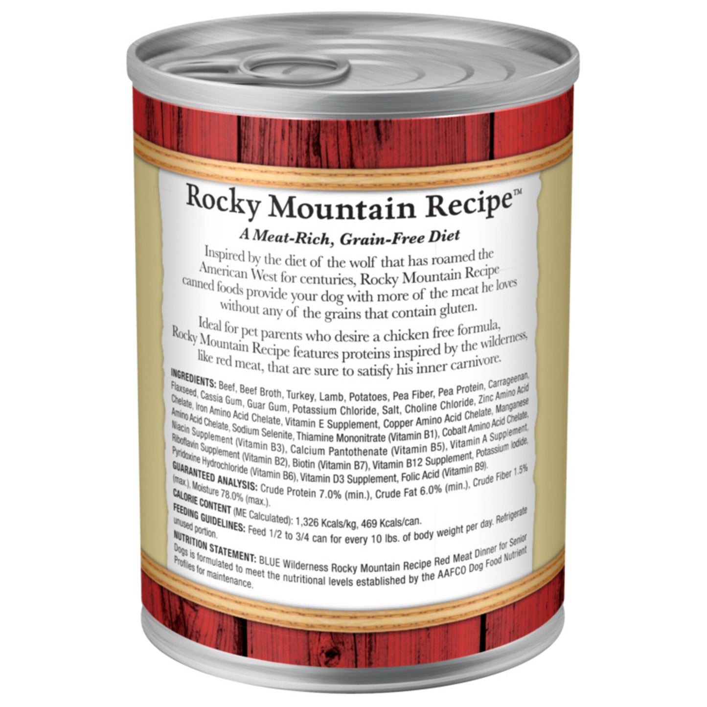 Blue Buffalo Wilderness Rocky Mountain Recipe Grain Free Senior Red Meat Dinner Canned Dog Food
