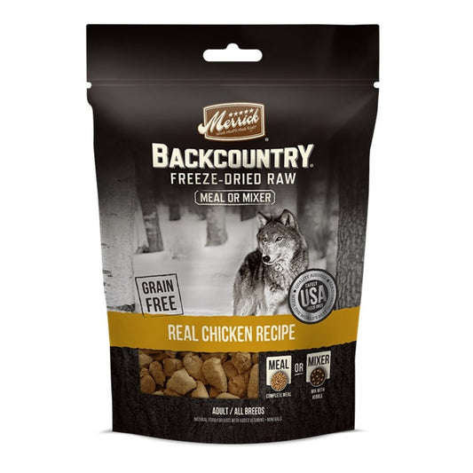 Merrick Backcountry Freeze Dried Grain Free Chicken Recipe Meal Mixer for Dogs