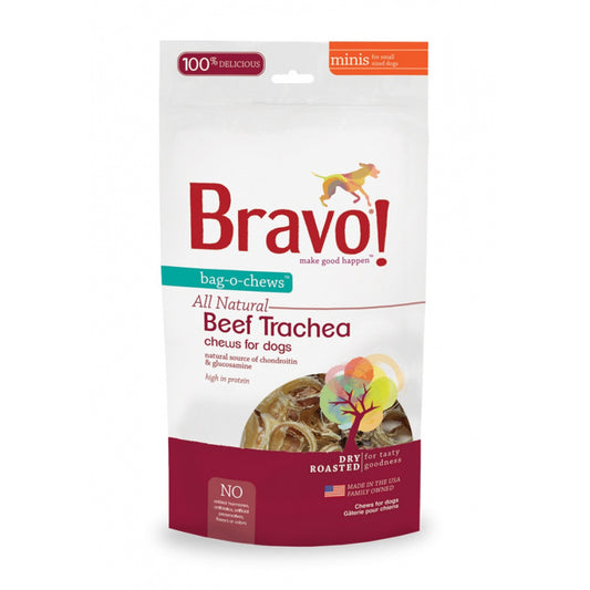 Bravo! Natural Beef Trachea Smoked Dog Chew Treats