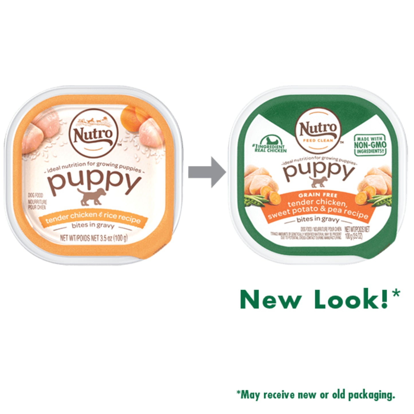 Nutro Puppy Tender Chicken & Rice Recipe Cuts In Gravy Dog Food Trays