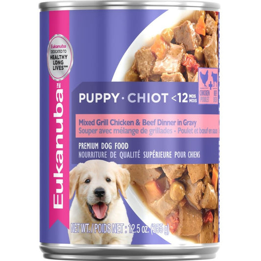Eukanuba Puppy Mixed Grill Beef & Chicken Dinner in Gravy Canned Dog Food