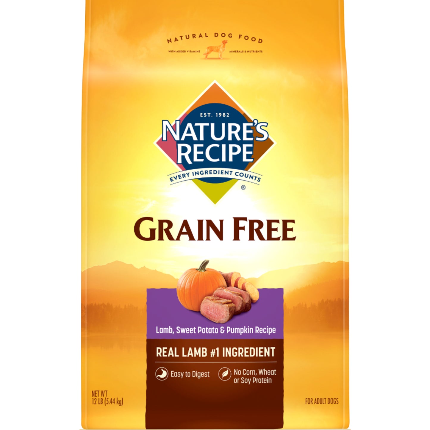 Nature's Recipe Grain Free Lamb, Sweet Potato & Pumpkin Dry Dog Food