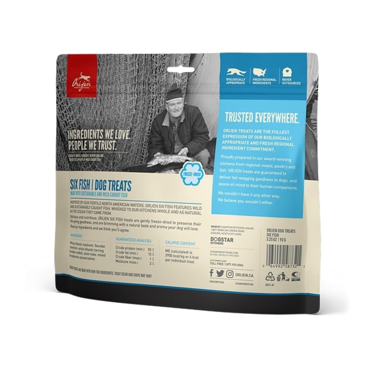 ORIJEN Grain Free Six Fish Freeze Dried Dog Treats