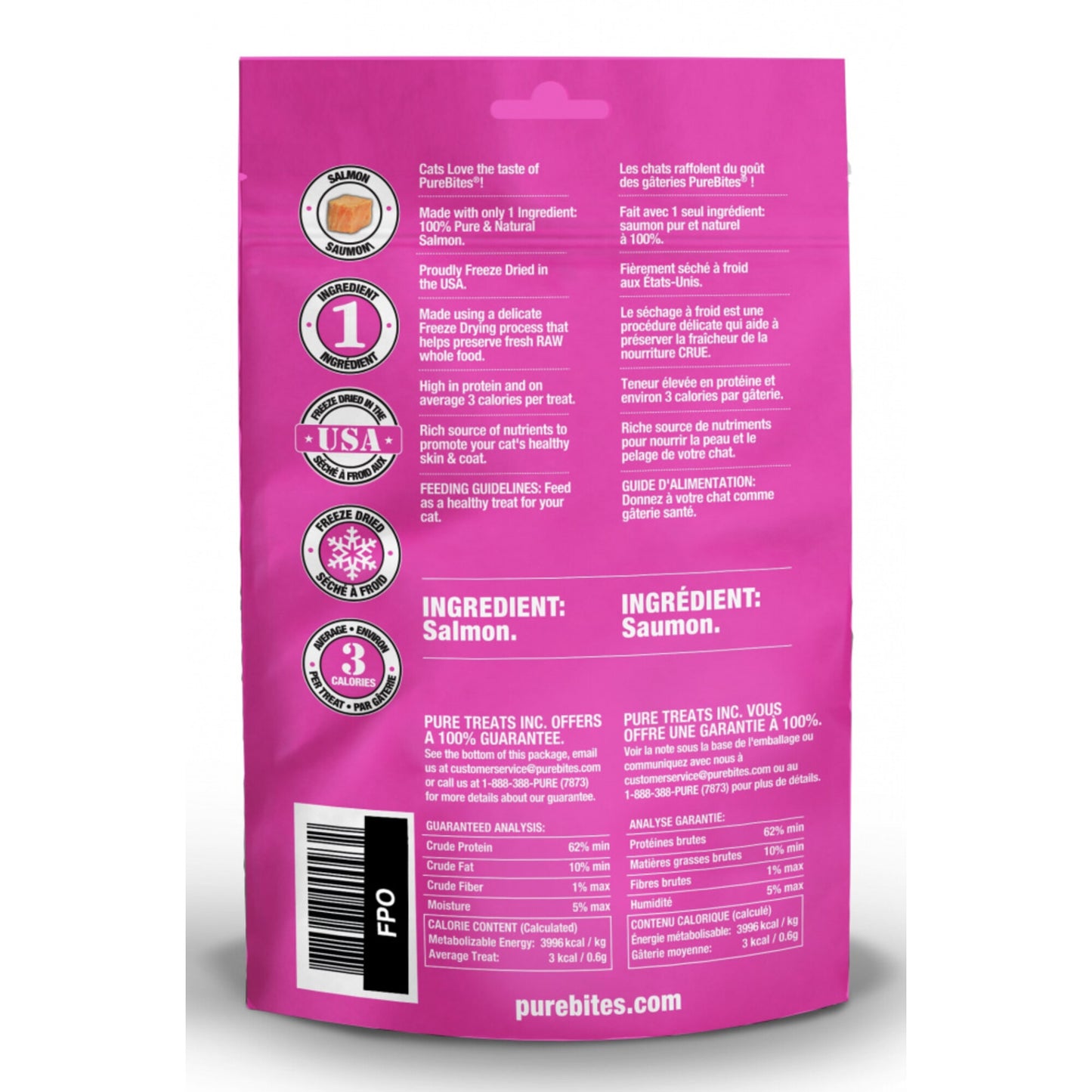 PureBites Salmon Freeze Dried Cat Treats