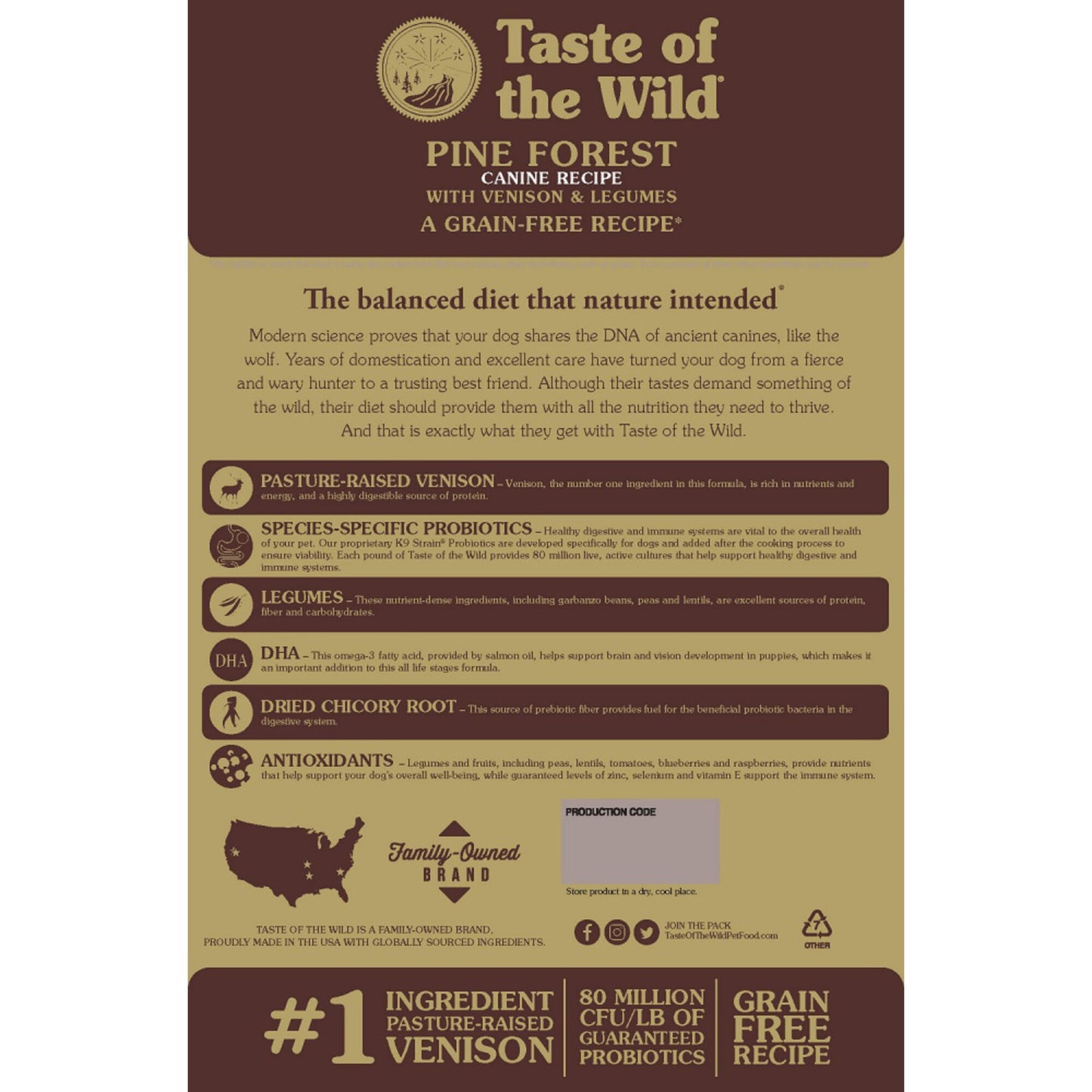 Taste Of The Wild Grain Free Pine Forest Recipe Dry Dog Food