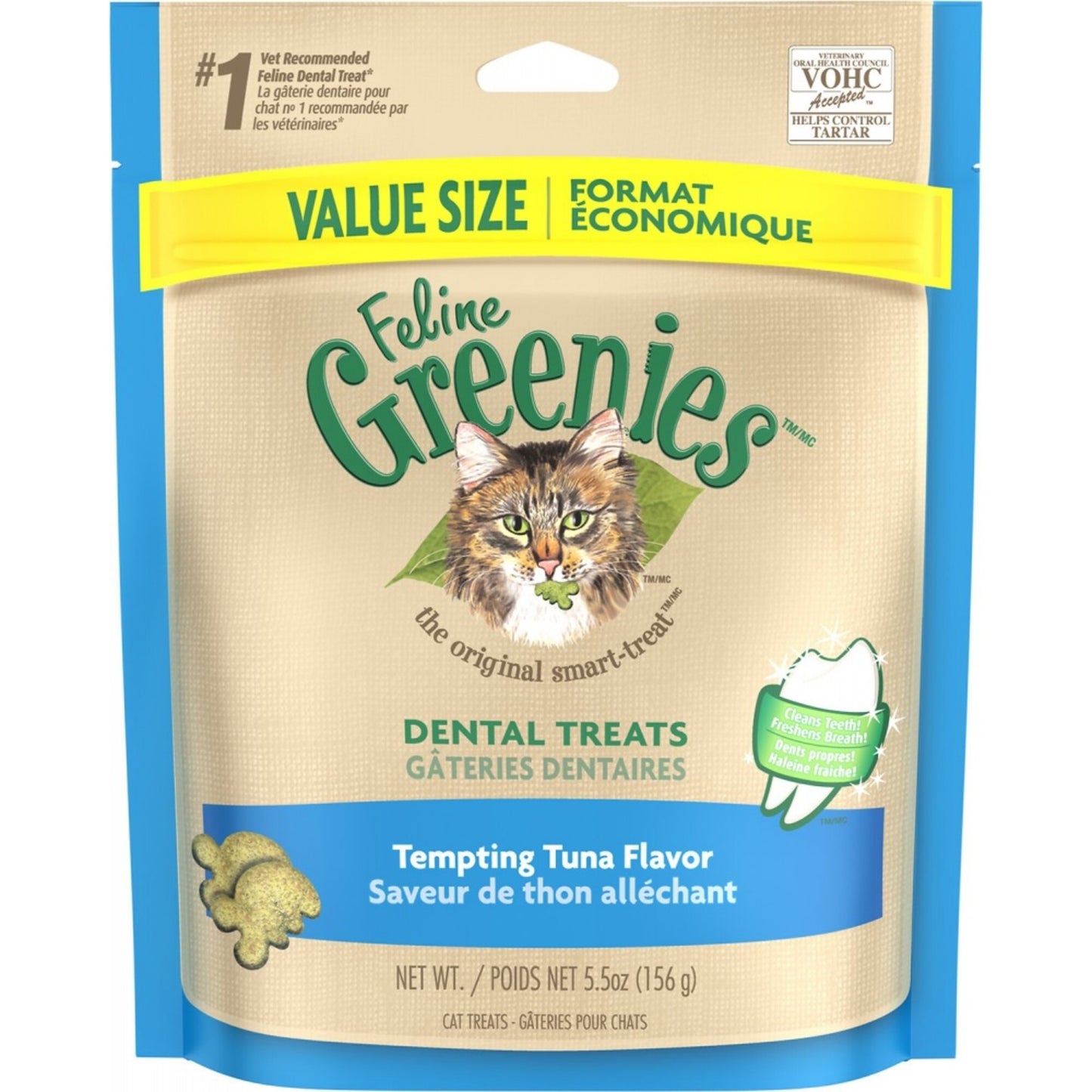Greenies Feline Dental Tempting Tuna Flavor Cat Treats