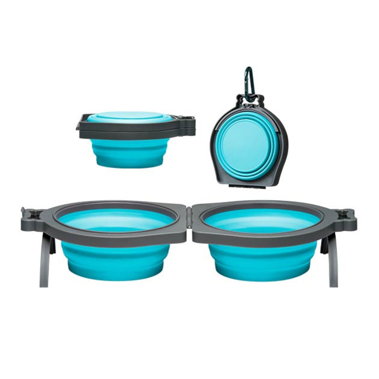 Loving Pets Blue Bella Roma Travel Double Diner Bowl