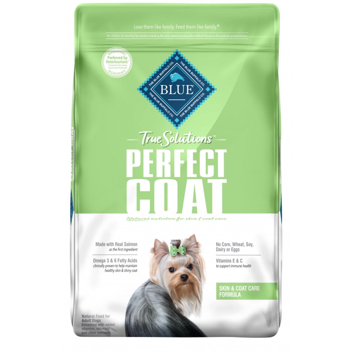 Blue Buffalo True Solutions Perfect Coat Natural Skin & Coat Care Salmon Recipe Adult Dry Dog Food