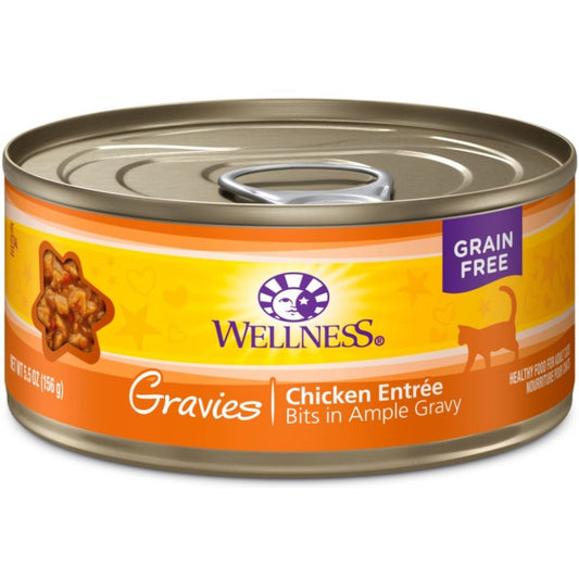 Wellness Natural Grain Free Gravies Chicken Dinner Canned Cat Food