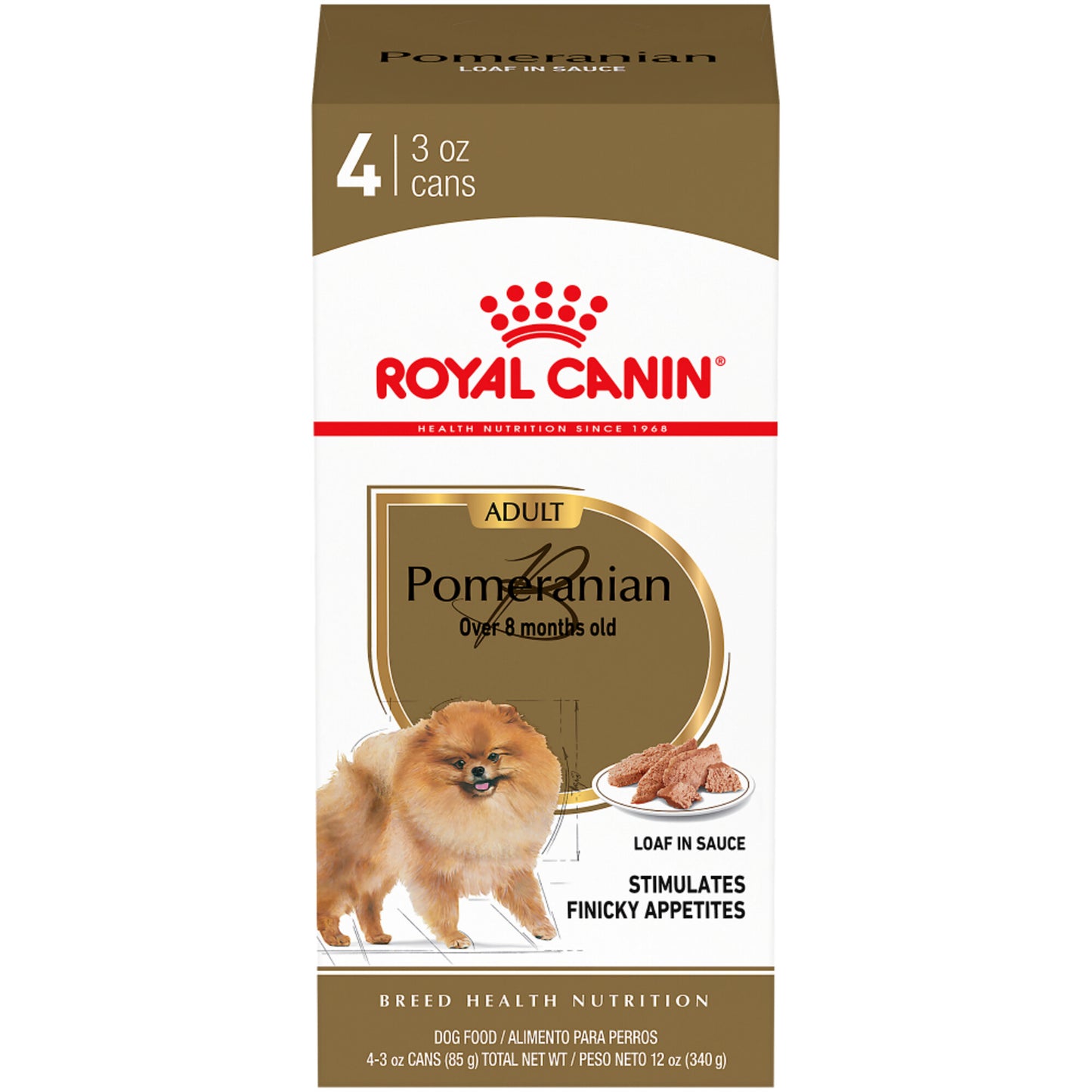 Royal Canin Breed Health Nutrition Pomeranian Adult Loaf in Sauce Canned Dog Food