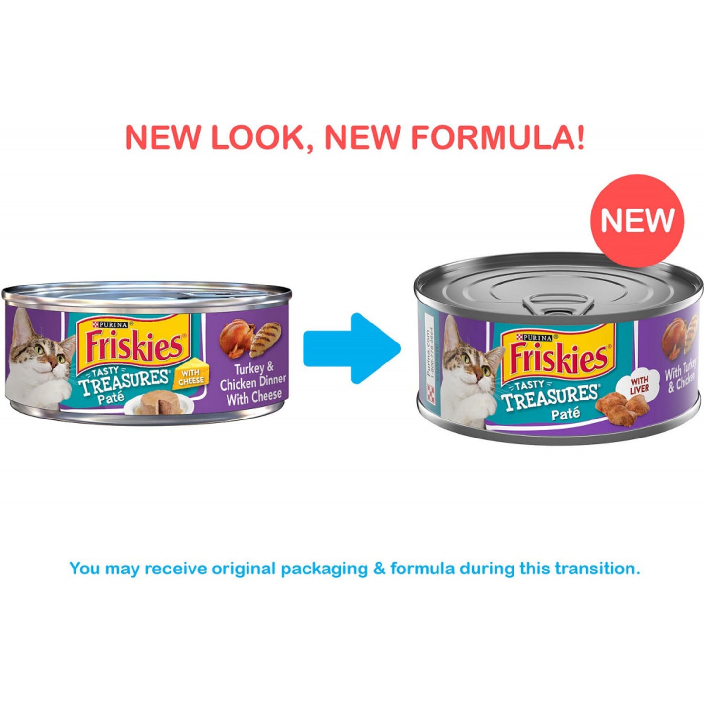 Friskies Tasty Treasures Pate Turkey & Chicken Dinner Canned Cat Food