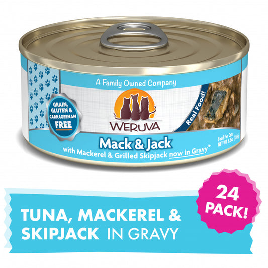 Weruva Mack And Jack With Mackerel and Grilled Skipjack Canned Cat Food