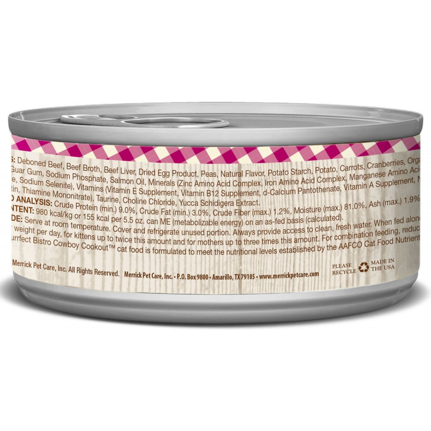 Merrick Purrfect Bistro Cowboy Cookout Grain Free Canned Cat Food