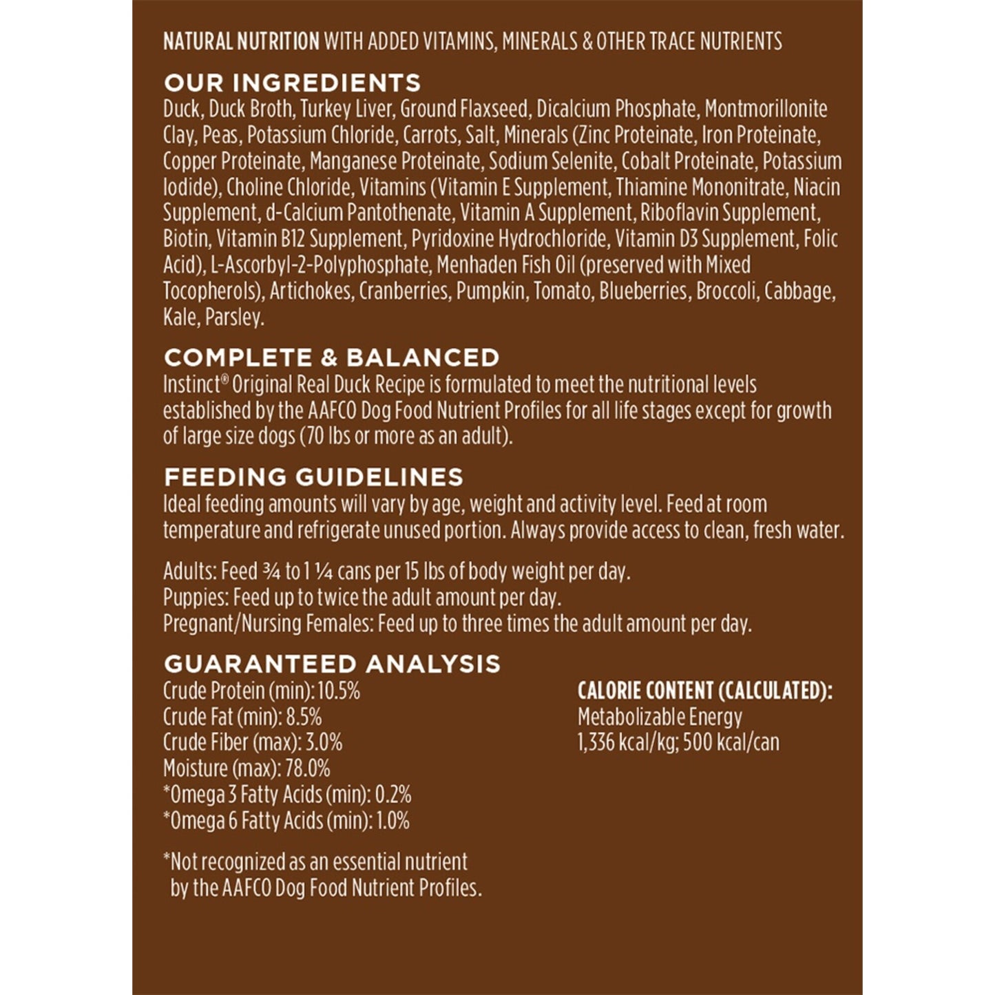 Nature's Variety Instinct Grain-Free Duck Formula Canned Dog Food