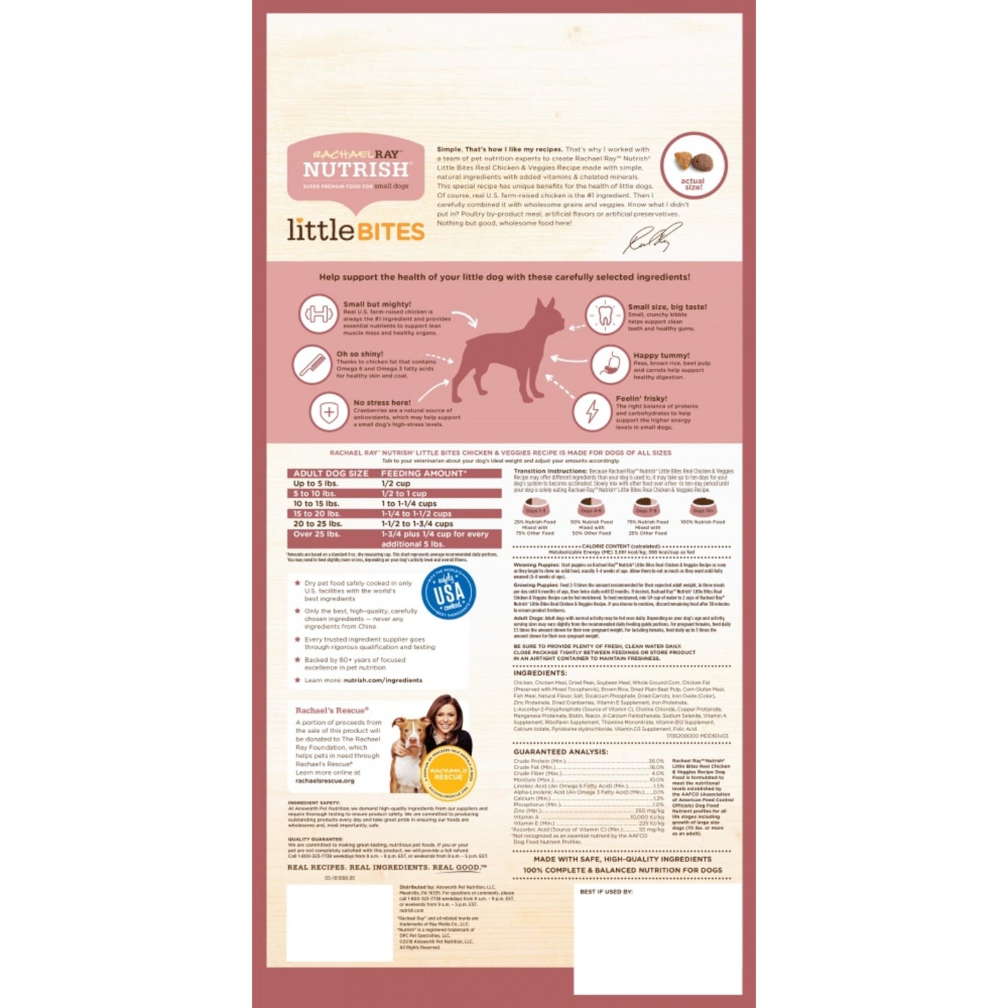 Rachael Ray Nutrish Little Bites Small Breed Chicken & Veggies Recipe Dry Dog Food