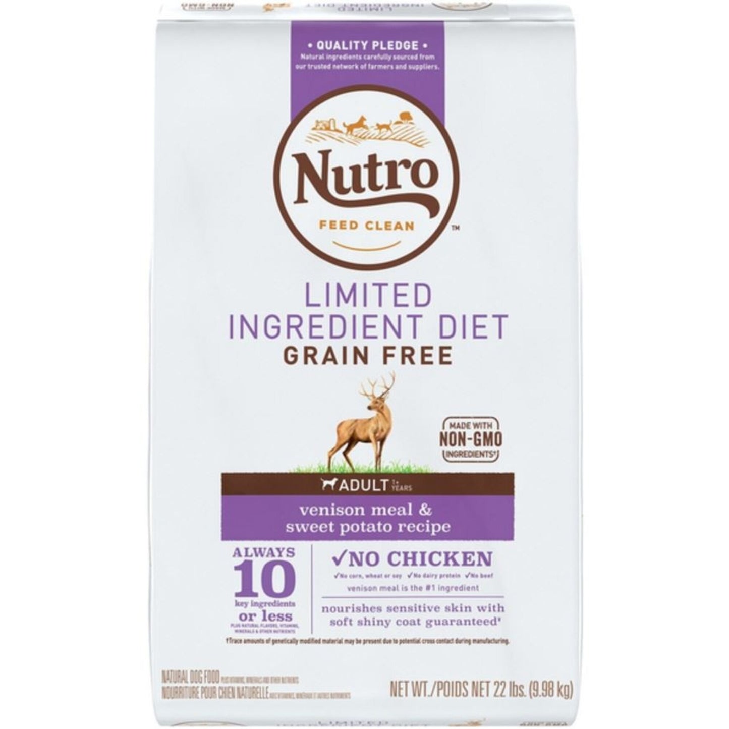 Nutro Limited Ingredient Diet Grain Free Adult Venison and Sweet Potato Dry Dog Food