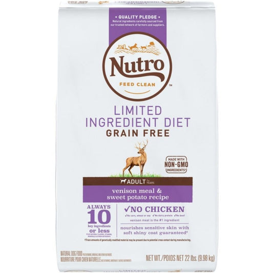 Nutro Limited Ingredient Diet Grain Free Adult Venison and Sweet Potato Dry Dog Food